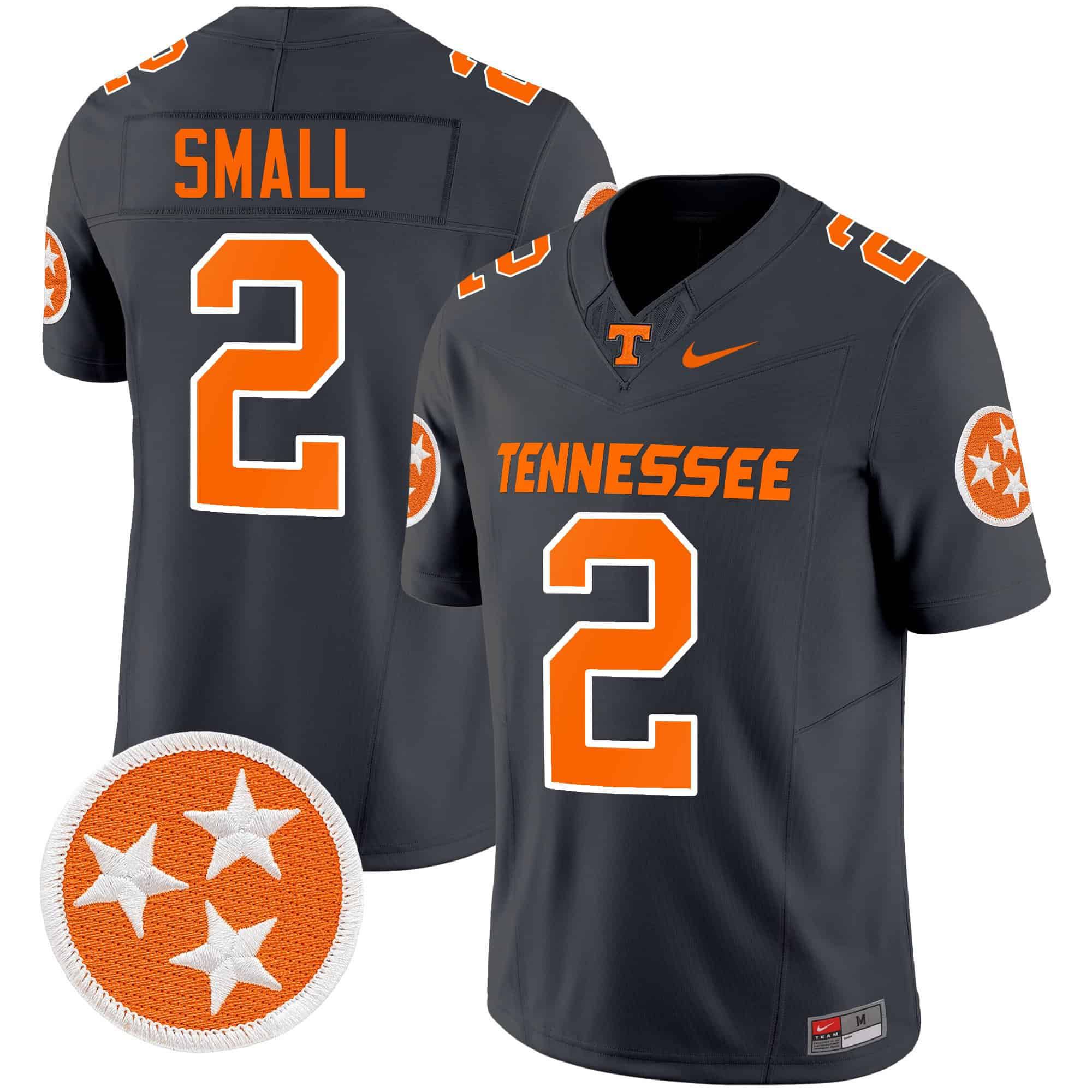 Men Tennessee Volunteers #2 Small Black 2024 Nike Vapor Limited NCAA Jersey style 1->ncaa teams->NCAA Jersey